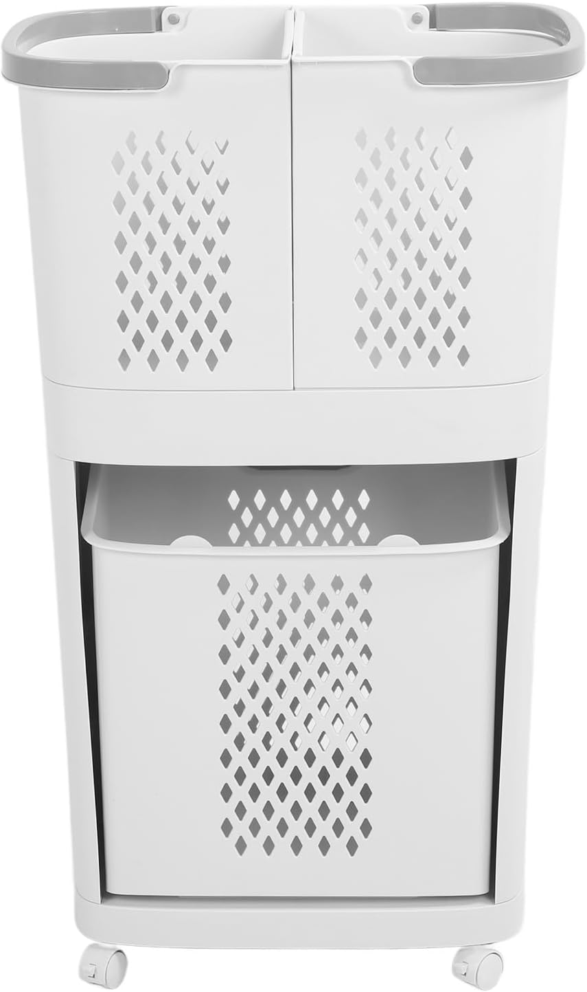 CleanSort™ Cesto Organizador Inteligente para Lavanderia com Compartimentos