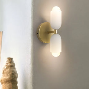 Arandela de Parede Dupla Minimalista Crema