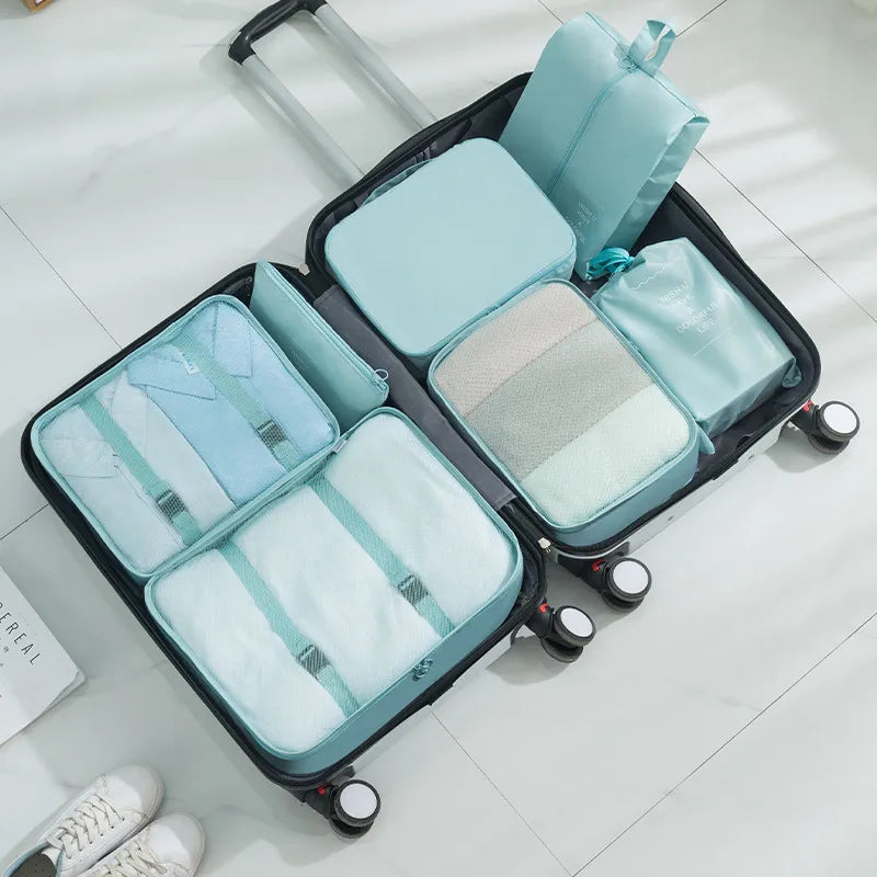 Kit Organizador De Malas Para Viagem Com 7 Peças