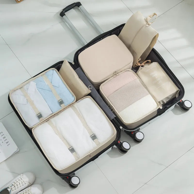 Kit Organizador De Malas Para Viagem Com 7 Peças