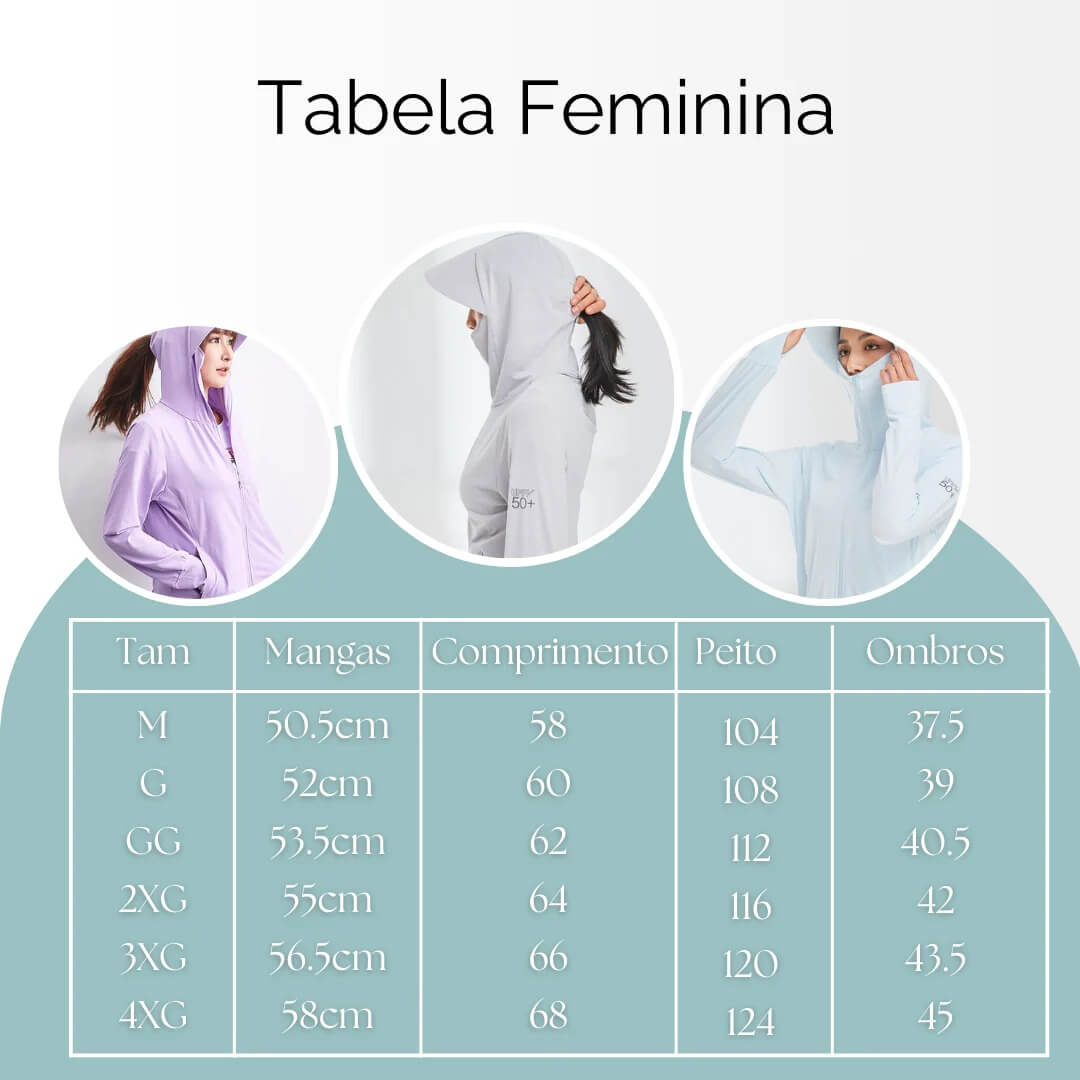 Jaqueta Ultra Ice - Unissex UV50+ Refrescante protegendo dos raios solares