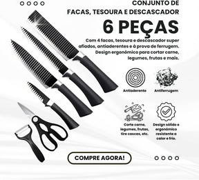 Kit Facas Easy Grill Master