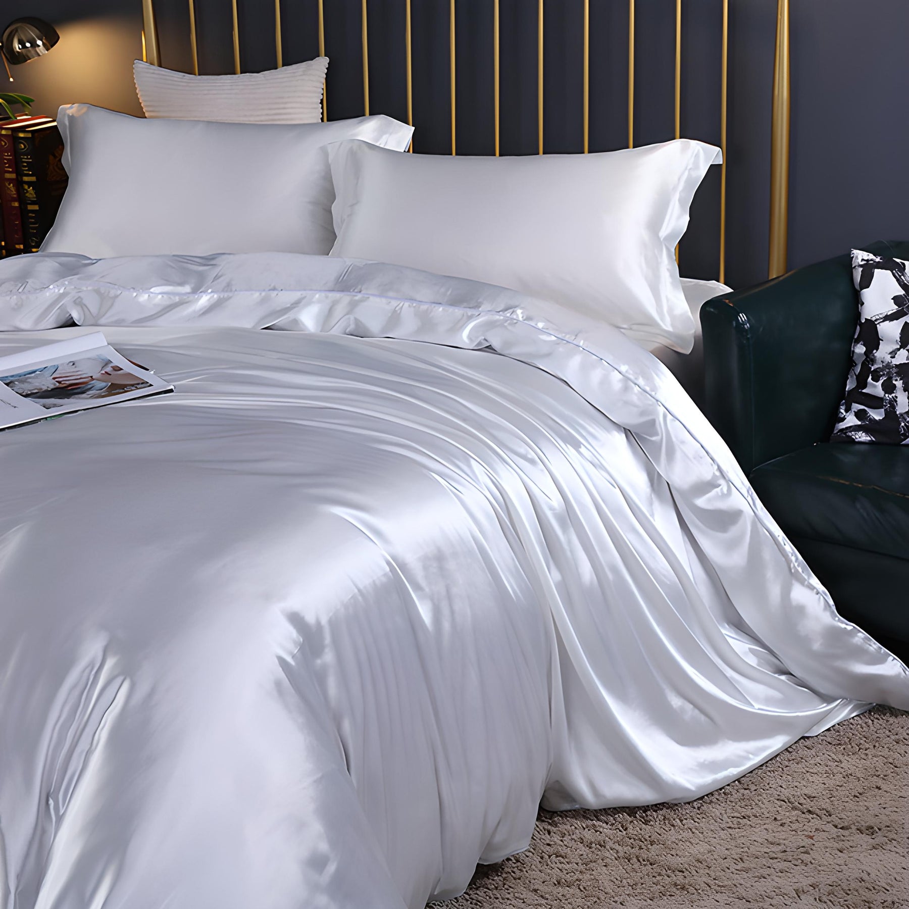 Diamond Dream Decor® Juego de cama de raso de seda