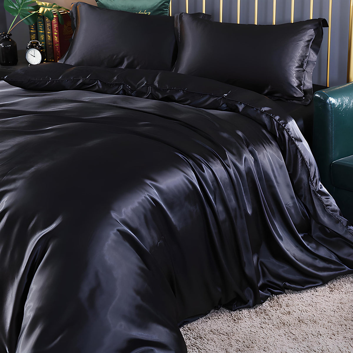 Diamond Dream Decor® Juego de cama de raso de seda