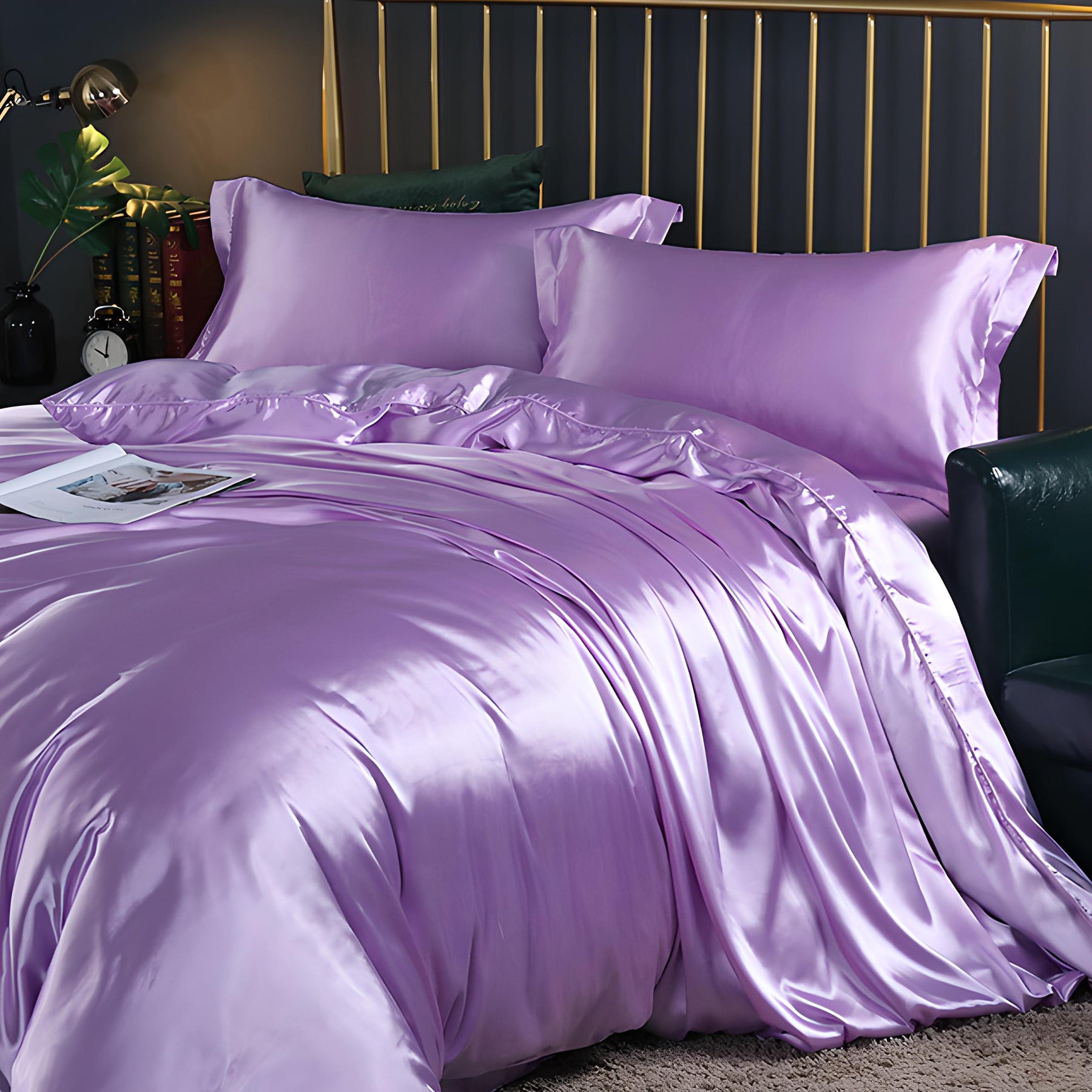 Diamond Dream Decor® Juego de cama de raso de seda