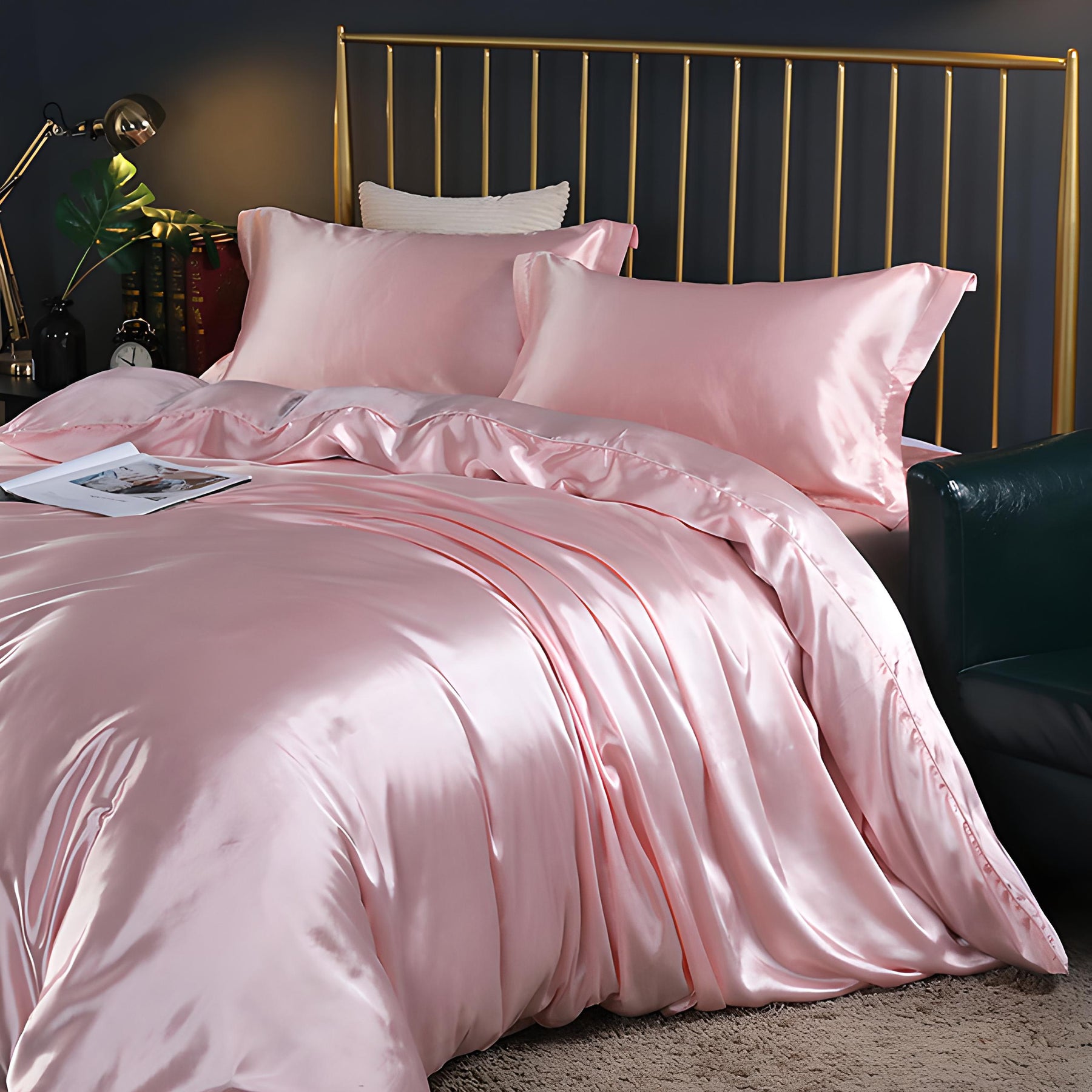 Diamond Dream Decor® Juego de cama de raso de seda